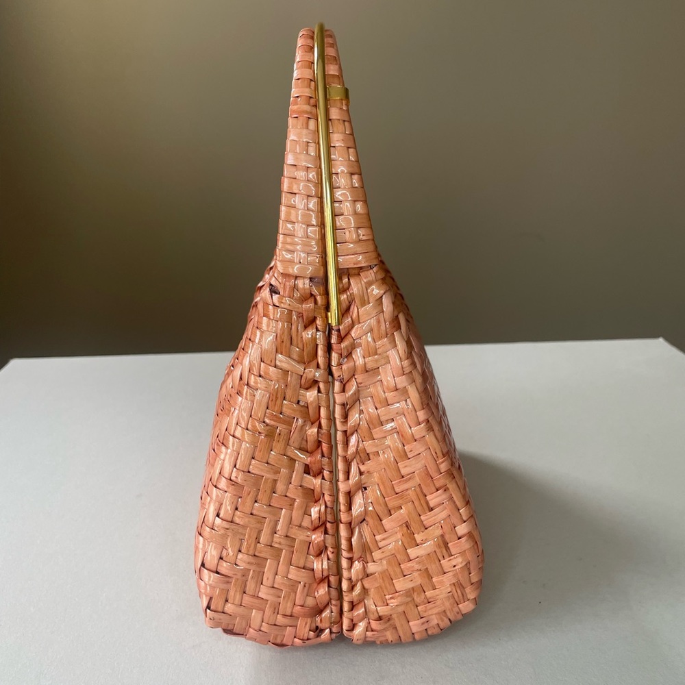 Vintage Danilo Italy Straw Intrecciato Woven Wicker Handbag - Picture 3 of 10